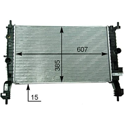 Abbildung von MAHLE ORIGINAL CR 2120 000P Kühler, Motorkühlung 607 385 15 Kühlrippen gelötet OPEL: Meriva A