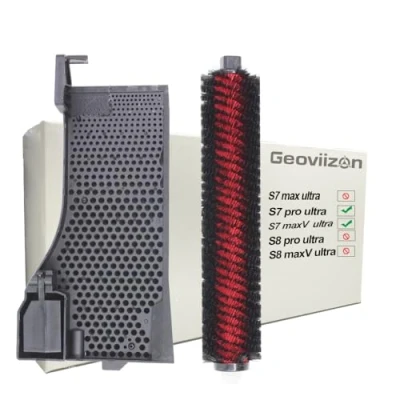 Abbildung von Geoviizon Wartungsbürste &amp; Wasserfilter Assembly Zubehör Kompatibel mit Roborock S7 Pro Ultra, Maxv Ultra Vollständig automatische Empty Wash Fill Dock (für Ultra)
