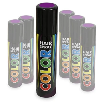 Abbildung von KarnevalsTeufel Hairspray Color in verschiedenen Farben buntes Haarspray Haarschmuck farbig (Lila)