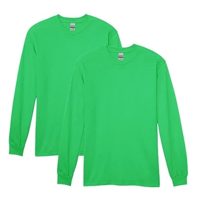 Abbildung von Gildan Herren Schwerer Baumwolle, langärmelig, Stil G5400, 2er Pack T Shirt, Grün Irish Green, XX Large