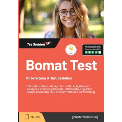 Abbildung von Bomat Test Vorbereitung &amp; bestehen: Online Testtrainer inkl. App + 5.000 Aufgaben mit Lösungen I Erfahrungberichte, Mathematik, Logisches Denken, Konzentration Auswahlverfahren