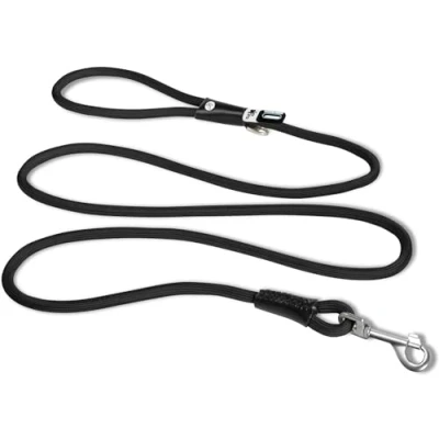 Abbildung von Curli Stretch Comfort Leine Schwarz Hundeleine 180x1.0 cm Rund Nyl...