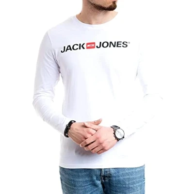 Abbildung von Jack &amp; Jones Langarmshirt mit Printaufdruck