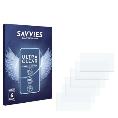 Abbildung von Savvies 6 Stück Schutzfolie für Canon PowerShot SX230 HS Displayschutz Folie Ultra Transparent