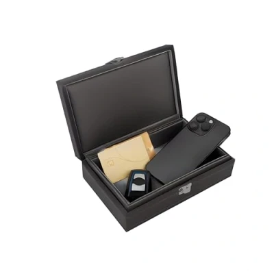 Abbildung von Recalma Keyless Go Schutz Autoschlüssel Box Extra Groß, Faraday Autoschlüsselschutz Schlüssellos, Funkschlüssel Abschirmung RFID Blocker Hülle, Key (Schwarz, Large)