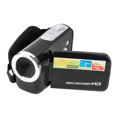 Abbildung von Videokamera,16X HD 1080 * 720 2 Zoll TFT LCD Bildschirm Digitaler Videokamera Camcorder unterstützt Fotografie und Video für Radfahren, Klettern Laufen.Beste