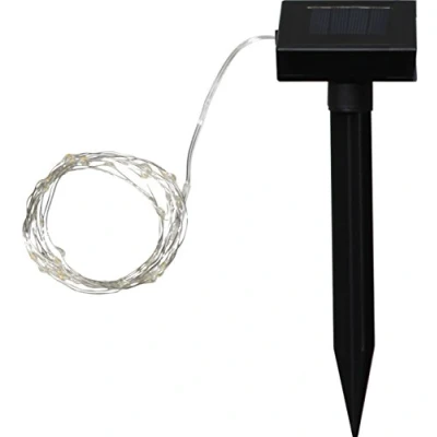 Abbildung von STAR TRADING LED Dekolicht Solar Lichterkette Dew Drop warmweiß (50 LEDs, Batterie), Batterie)