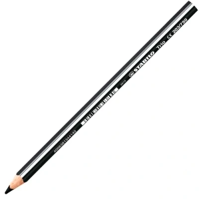 Abbildung von Dreikant Buntstift STABILO Trio dick Einzelstift schwarz
