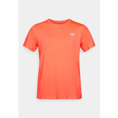 Abbildung von New Balance Race Day SS Tee Gr. L Orange PureLime Seamless Hipsters S/M für Damen Bequem, nahtlos &amp; atmungsaktiv Unterwäsche97