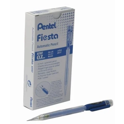 Abbildung von Pentel Fiesta AX107 Druckbleistift, 0.7 mm, Härtegrad HB, blau (12 Stück)
