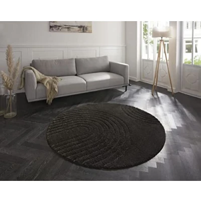 Abbildung von HANSE Home Designteppich &quot;Fergus&quot;, rund, Shaggy, Weich, Skandi, Flauschig, Teppich, Wohnzimmer, Schlafzimmer