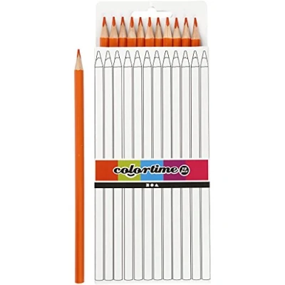 Abbildung von Colouring Pencils, 3 mm lead, L. 17 cm, Orange, Basic, 12ud