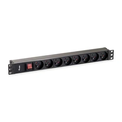 Abbildung von Equip 333285, 1U, Horizontal, Kunststoff, Schwarz, 8 AC Ausgänge, 1,8 m