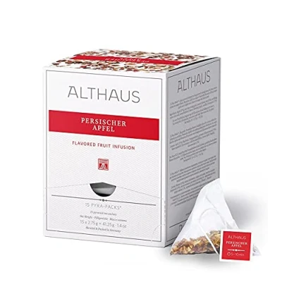 Abbildung von Althaus Tee PERSISCHER APFEL ⋅ Früchtetee im Pyramidenbeutel PYRA PACK Aromatisierter mit Apfelgeschmack 15 x 2,75g