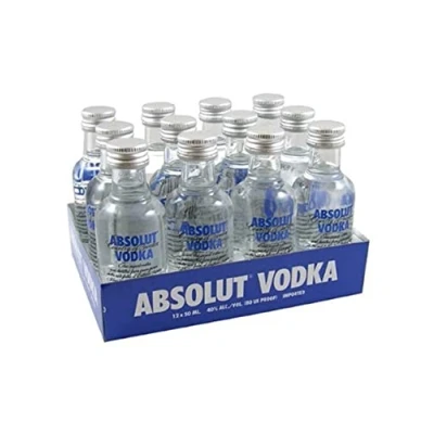 Abbildung von Absolut Blue Plain Vodka 5cl Miniature 12 Pack