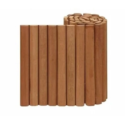 Abbildung von Rasenkante aus Bangkirai Hartholz 180 x 40 cm Rollboarder Beetumrandung