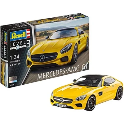 Abbildung von Revell REV 07028, Automodellbausatz, 18,9 cm Mercedes Benz Modellbausatz Auto AMG GT im Maßstab 1:24, Level 3, originalgetreue Nachbildung mit vielen Details, Keine