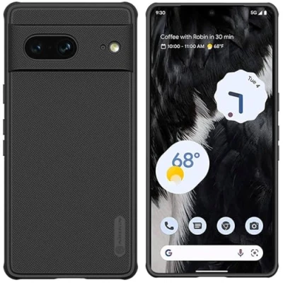 Abbildung von Google Pixel 7 Hülle Kunststoff Nillkin Hard Case/Backcover Handyhülle Schwarz