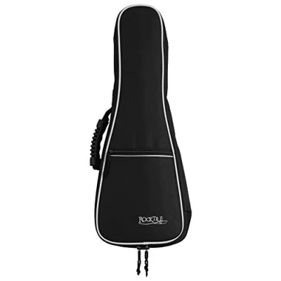 Abbildung von Rocktile Tasche für Sopranukulele (Ukulele Gigbag, Tragetasche, Ukulelentasche, weiche Polsterung, reißfestes und wasserabweisendes Aussenmaterial)