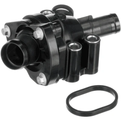 Abbildung von GATES TH53990G1 Kühlwasserthermostat 90 mit Dichtungen Gehäuse FORD: S Max Mk1, Focus 2 Schrägheck, MONDEO 4 Turnier, VOLVO: V50, V70 3, S60 II
