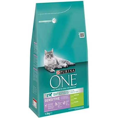 Abbildung von Katzenfutter One Sensitive reich an Pute &amp; Reis Kroketten 1,5 kg Purina