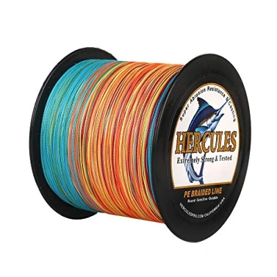 Abbildung von Hercules Super Cast 100m 2000m 109 2196 Yards Geflochtene Angelschnur 6lb 100lb Test für Salzwasser Süßwasser PE Geflecht Fischdraht Superline 4 Stränge
