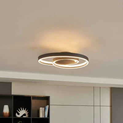 Abbildung von Lindby Erlinik LED Deckenleuchte, stepdim, schwarz