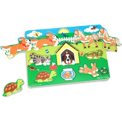 Abbildung von Melissa &amp; Doug Knopfpuzzle Haustiere 8 Teile
