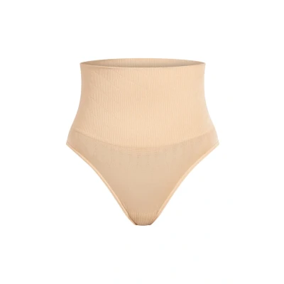 Abbildung von Smilodox HIGH Waist String Shapewear String, Damen, Größe: Small, Nude