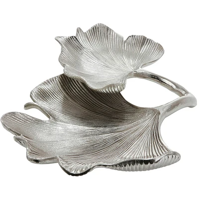 Abbildung von GILDE Dekoschale &quot;Schale Ginkgo Blatt, silber&quot;, (1 St.), silberfarben