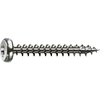 Abbildung von SPAX Universalschraube aus Edelstahl rostfrei A2, 5,0 x 30 mm, 200 Stück, T STAR plus, Halbrundkopf, Vollgewinde, 4CUT, 0207000500303