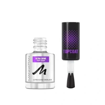 Abbildung von Manhattan Nail Top Coat Ultra Shine, transparenter Überlack mit Hochglanz Finish für eine langanhaltende Maniküre, 12 ml