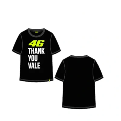Abbildung von Valentino Rossi T Shirts Thank You Vale,Junge,1/3,Schwarz