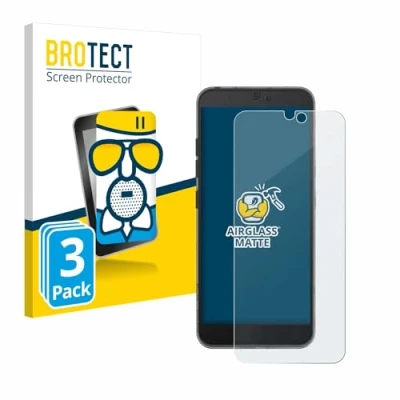Abbildung von BROTECT Entspiegelungs Schutzglas für Fairphone 3 (3 Stück) Schutz Folie Panzerfolie Glas Matt [Extrem Kratzfest 9H, Anti Reflex, Fingerprint]