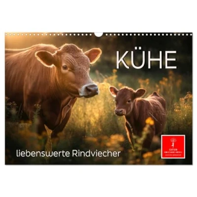 Abbildung von Kühe liebenswerte Rindviecher (Wandkalender 2025 DIN A3 quer), CALVENDO Monatskalender