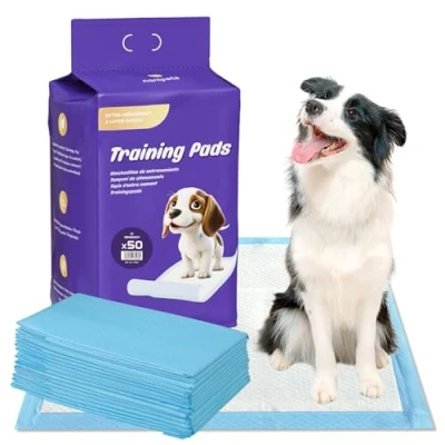 Abbildung von NANIPETS Hundematte Trainingspad für Hunde Welpenunterlagen, Superabsorbierendes &amp; Auslaufsichere Wickelunterlagen, 45 x 60 cm Extra Große, Dicke Pet Pads, Packung mit 50