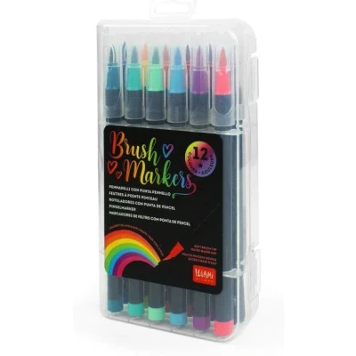 Abbildung von Pinselstifte Set Bright mit 12 Filzstiften Pinselspitze Legami