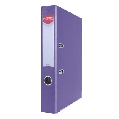 Abbildung von OFFICE PRODUCTS 21011121 09 Ordner A4/55 mm Violett Kunststoffbezug PP/Papier Schlitzordner, Büroordner, Aktenordner Metall Kantenschutz Metallgefasstes Griffloch Hebelmechanik Einsteckrückenschild
