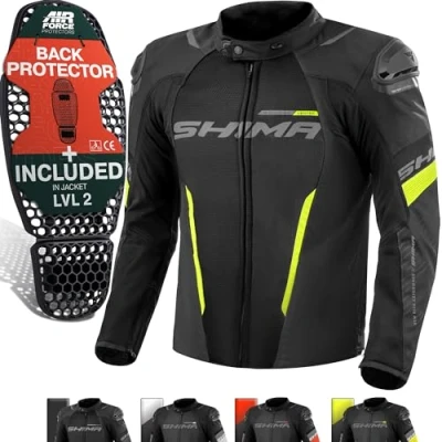 Abbildung von SHIMA Herren Solid 2.0 Motorradjacke, Fluo/Belüftet, XL EU