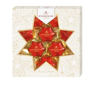 Abbildung von Niederegger Marzipan Weihnachtssterne Zartbitterschokolade 125g