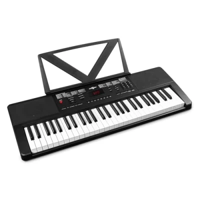 Abbildung von MAX Rhapsody54 Keyboard Piano mit Notenhalter für Anfänger und Fortgeschrittene, 54 Tasten E Lautsprecher, Display, 50 Demo Songs, Keyboard, Lern Funktion, 600 Klangarten