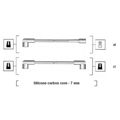 Abbildung von MAGNETI MARELLI 941085120564 Zündkabelsatz CITROËN: BX Schrägheck, Kombi