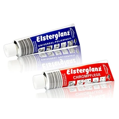 Abbildung von Elsterglanz 2er SET 150ml XXL Tube Chrom,Universal Politur, Paste