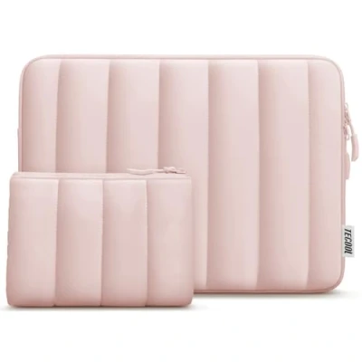 Abbildung von TECOOL 15 15.6 Zoll Laptoptasche Wasserdicht Hülle für Notebook Lenovo Thinkpad ideapad HP Acer Dell Asus Chromebook,MacBook Pro 16 M4 M3 M2 Stoßfeste Schutzhülle Sleeve,Rosa