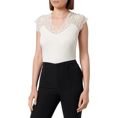 Abbildung von Morgan DELO Tshirt print, Damen, Größe: XL, Off white