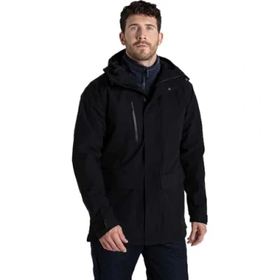 Abbildung von Craghoppers Unisex Expert Kiwi Pro Strech Long Jacket Regenmantel, Schwarz, L
