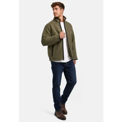 Abbildung von Indicode Jeans Inemilos Fleecejacke, Herren, Größe: Small, Army