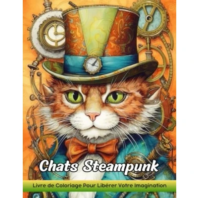 Abbildung von Chats Steampunk: Livre De Coloriage Pour Adultes Avec Des Steampunk Soulager Le Stress Et Se Détendre