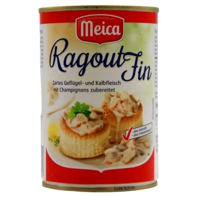 Abbildung von Meica Ragout Fin zartes Geflügel und Kalbfleisch mit Champignons zubereitet, 12er Pack (12 x 400g)