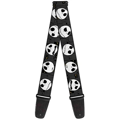 Abbildung von Buckle Down Gitarrengurt Nightmare Before Christmas Jack Expressions Grey 5,1 cm breit 73,7137,2 lang